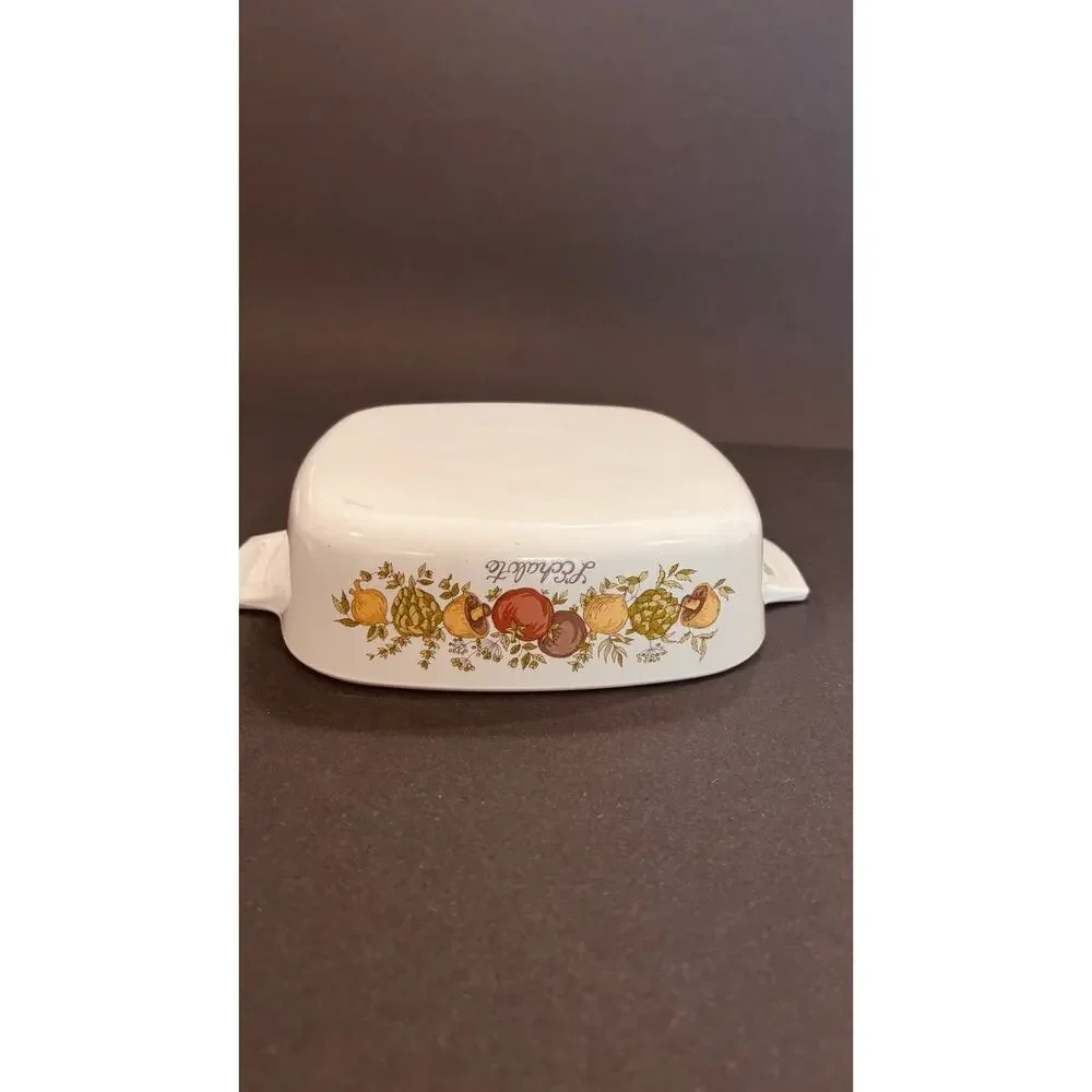 Vintage Corning Ware Spice of Life L'Echalote A-1-B 1 Qt Casserole No Lid